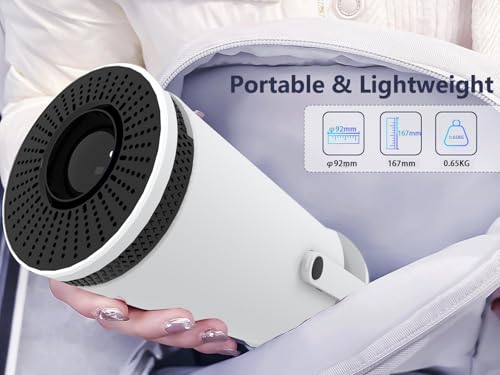 Image of Zync T200 Android12 4K Smart Wi-Fi Bluetooth Mini Home Cinema 3D Portable Outdoor Entertainment 1080P Projector 5500 Lumens with Built-in Streaming Apps(Netflix,Prime Video,Hotstar) 3WSpeaker(White)