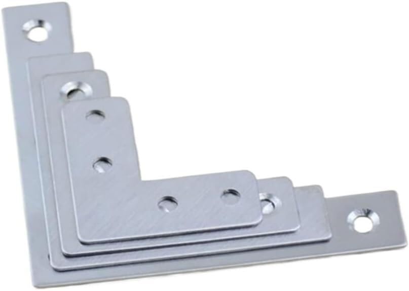 Soporte angular 10 Uds. Soporte de hierro en ángulo 90 grados, accesorios Hardware for muebles con código fijo 40mm