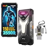 Ulefone Armor 34 Pro 5G Rugged Phone Unlocked with 150 Lumens Projector, 32GB+512GB ROM/2TB, 25500mAh 66W, Android 15, 6.95