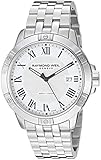 RAYMOND WEIL Tango Classic Men's Watch, Quartz, White Dial, Black Roman Numerals, Stainless Steel Bracelet, 41 mm (Model: 8160-ST-00300)