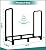 Fandature 4Ft Firewood Rack Adjustable Fireplace Wood Holder For Outdoor Indoor Storage Log - Heavy Duty Fire Log Lumber Stand Stacker, Black