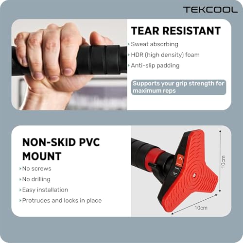Image of TEKCOOL Pull Up Bars for Home Workout -Chin Up Bar Gym Accessories for Men Door Way Adjustable Hanging Rod Without Screw, Anti-Skid Grip, Strength Training Exercise Bar- Pullup Bar'