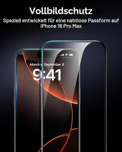 ESR 3 Stück für iPhone 16 Pro Max für Panzerglas Sichtschutz, Montagerahmen – Ansicht 6