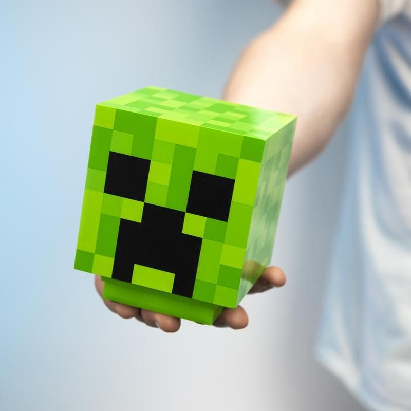 Image of Minecraft Creeper Light Up Figure - Paladone Table Light with Zombie Sounds