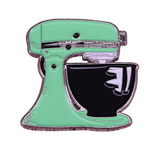 PASTRY CHEF Baker 1.3" Enamel Pin with Butterfly Clutch Closure. Professional Mixer is