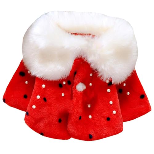 OKSakady nouveau-né bébé fille manteaux à col en fausse fourrure et vestes à capuche Cape Cape...