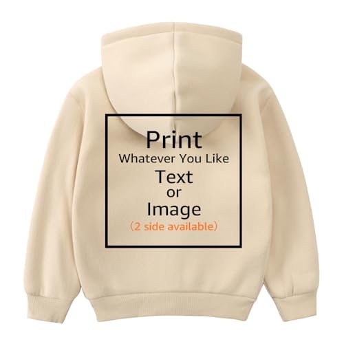 MYGBCPJS Kids Custom Hooded Sweatshirt Design Your Own Personalized Hoody Toddler add Text Image Pullover Hoodie Top2