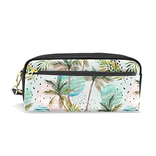 Tavolo colorato con diverse teste di animali su astuccio per matite penne pennarelli articoli di cancelleria per scuola e ufficio Multicolore 6 Taglia unica pelle sintetica bianco