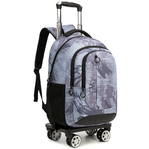HTgroce Sac de Voyage à roulettes, Sac Dos Roulette Ordinateur Portable, Mallettes à roulettes pour Ordinateur Portable Mallettes Pilote pour Homme Loisirs...