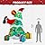 Alupssuc 10FT Inflatable Christmas Tree Decorations Outdoor with Built-in LEDs Lights, Blow Up Santa Claus Tree with 4 Gift Boxes Outside/Indoor Xmas for Yard, Garden, Lawn, Party, Holiday Decor