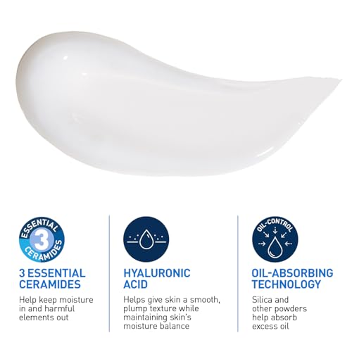 Image of CeraVe Oil Control Gel Cream lightweight Moisturizer for Oily & Combination Skin with Ceramides, Hyaluronic Acid & Niacinamide | Dermatologist Recommended (52ml)