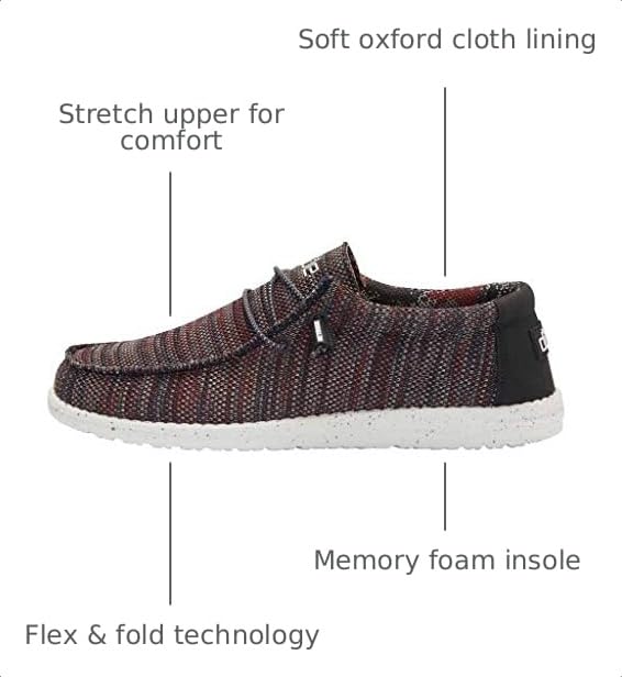 Image of HEYDUDE Men's Wally Sox | Retired Men's Shoes | Men's Lace Up Loafers | Comfortable & Light-Weight