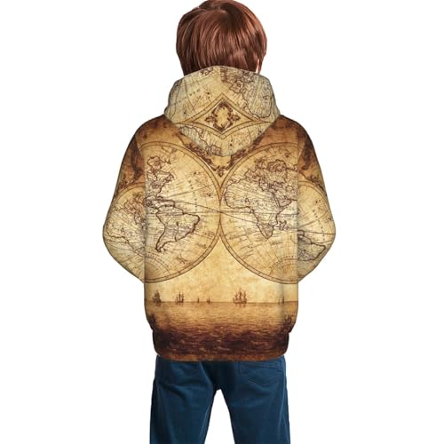 Watercolor Bee Honey Honeycomb Bee Kid Hoodies Boys Sweatshirts Girls Pullover with Pocket4