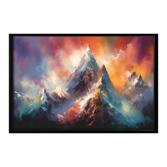 AH Decals multicolour mountains wall painting with frame for home office Room (1 piece) (B0CF5FHF7Z) Amazon Price History, Amazon Price Tracker
