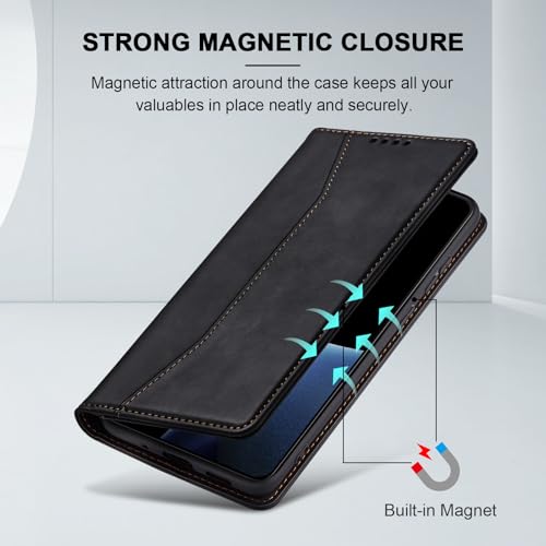 Image of Jasonyu Flip Wallet Case for OnePlus 13R,Black