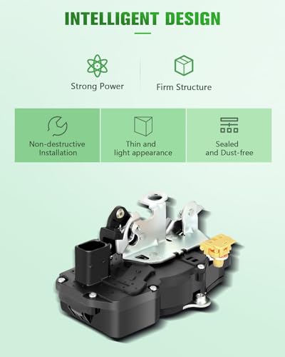 Image of SCITOO 931-311 Front Passenger Side Power Door Lock Actuators Front Right Door Latch Replacement Fits for 2008-2012 for Chevrolet for Malibu 2007-2009 Saturn Aura