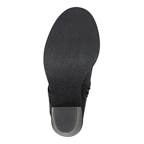 Brinley Co. Womens Ankle Multi Strap Boots Black, 8 Wide Width US4