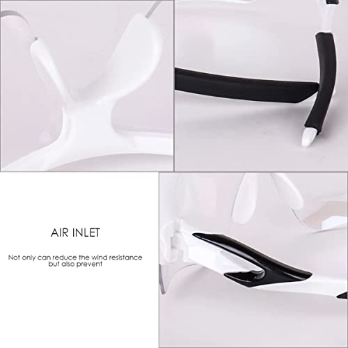 Image of Sports Sunglasses, Full-Coverage UV400 Protection, Hydrophobic Mirrored Lens, Lightweight Shatterproof Design, Mercury, (WHITE CLEAR)