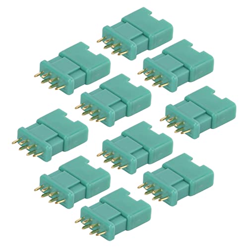 10 Paires De Prise MPX Vert Hexagonale 6 Broches Pleine Gaine Pour Batterie RC Quadrirotor - Connecteur Multiplex Fiable