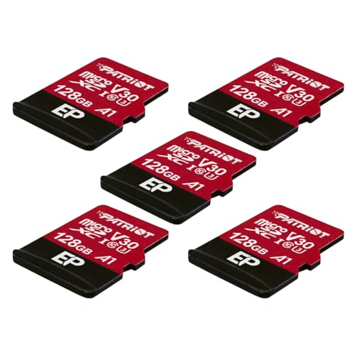 Image of Patriot Memory 128GB A1 / V30 Micro SD Card for Android Phones and Tablets, 4K Video Recording 5 Pack PEF128GEP31MCX5