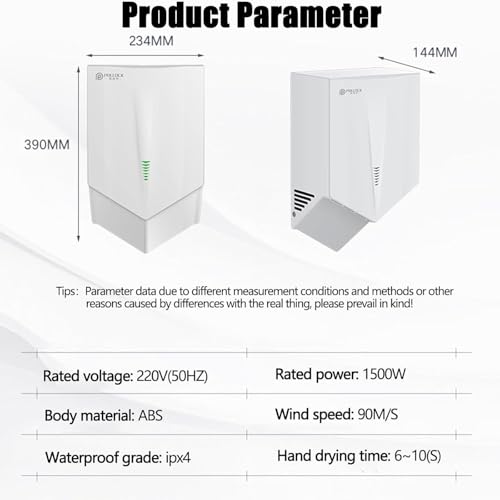 Sèche-mains électrique 1500 W haut de gamme bidirectionnel - 4
