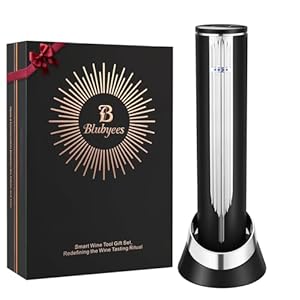 Electric Wine Bottle Opener with Charging Base & Built-in Foil Cutter – Rechargeable Intelligent Touch-Activated Automatic Corkscrew – Luxury Christmas Wine Gifts for Women, Men, Seniors