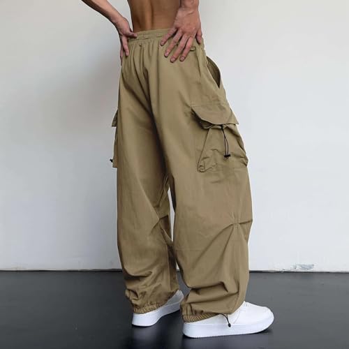 Parachute Pants for Men Shrink-Proof Hip Hop Pant All-Day Comfort Casual Pants Trouser Side Pocket Drawstring Pant4