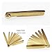 Runningfish Brass feeler, plug gauge, high-precision clearance gauge, thickness gauge, non-magnetic copper feeler, single piece set, 0.03-1.0mm(100 * 13)