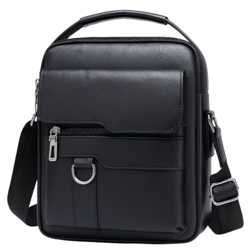 Bolsa Masculina Com Alça Crossbody Transversal Pequena Mão (Preta)