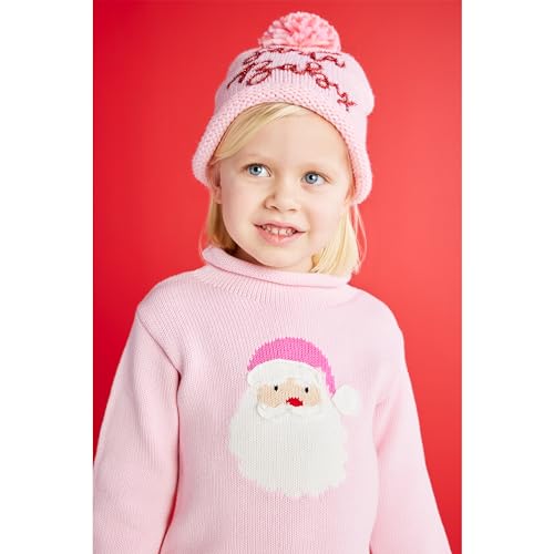 Mud Pie Kids Children Pink Santa Rollneck Sweater2