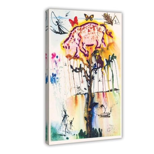 Impression giclée Salvador Dali d'art vintage sur toile avec cadre suspendu