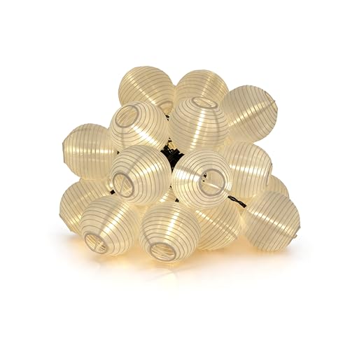 AVENDO Premium Lampion Lichterkette Solar 10m – warmweiß - 50...