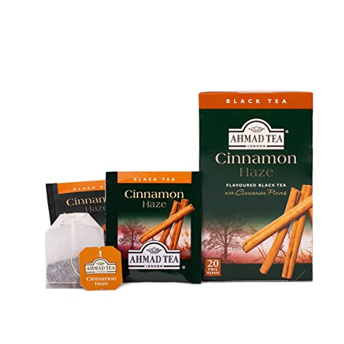 Ahmad Tea Black Tea, Cinnamon Haze Teabags, 20 Ct (Pack Of 6) - Caffeinated & Sugar-Free #TOP5