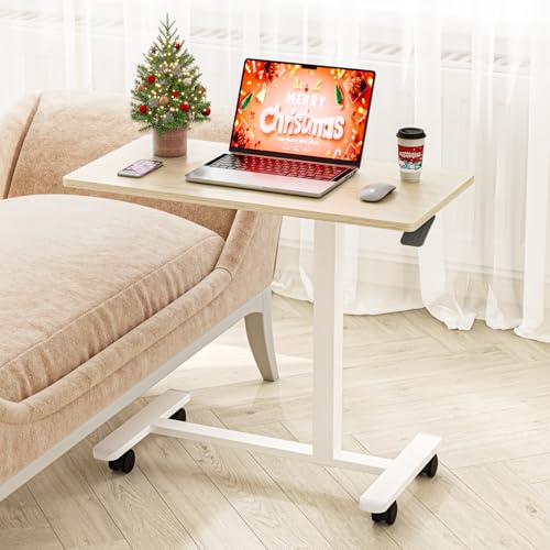 Dripex Tavolino da computer con ruote, regolabile in altezza, tavolo