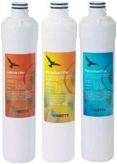 Watts 1R-1Y-1B Kwik-Change WQC4RO13 Annual Replacement Filter Kit for 13" 100 GPD System - Membrane Not Included