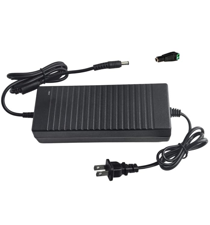 DC 12V 10A Power Supply Adapter AC 100V-240V to DC 12 Volt Transformer Switching Power Adapter AC/DC Converter for LED Strip Lights CCTV Camera Water Pump
