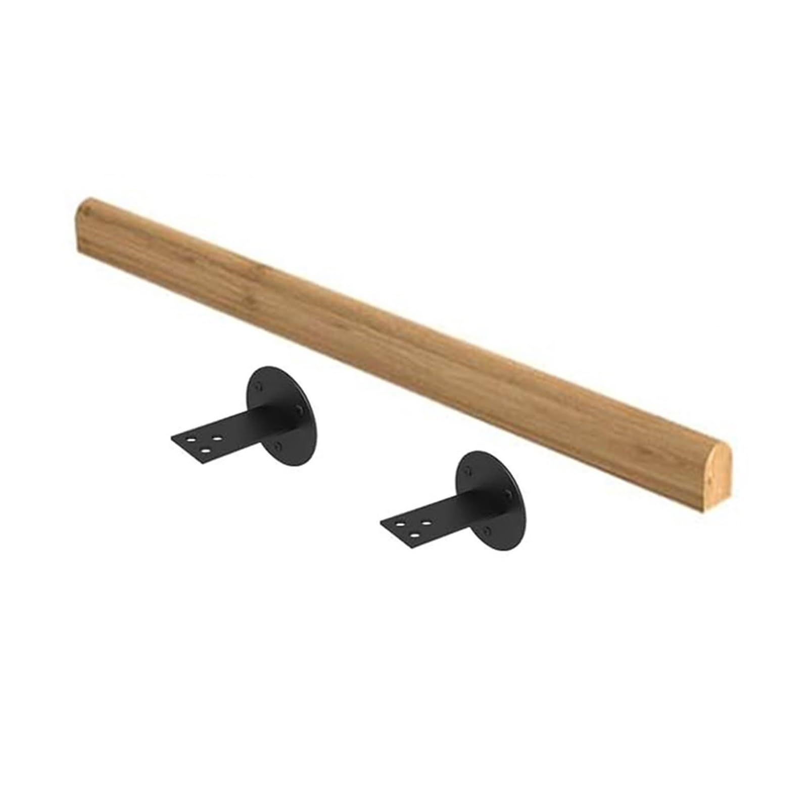 JOUFNING Stairs Handrail Railing - 1ft-20ft Safety Non-Slip Staircase Grab Bar, Home Kindergarten Deck Fence, with 2 Metal Handrail Brackets, for Corridor Bars Lofts(12ft/360cm)