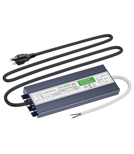 Image of LED Driver 100 Watts Waterproof IP67 Ultra Thin 0.7in 12V 8.3A DC Output Low Voltage Transformer Outdoor Power Supply Adapter for LED Strip,Landscape Lighting Project, and Any 12V LED Lights