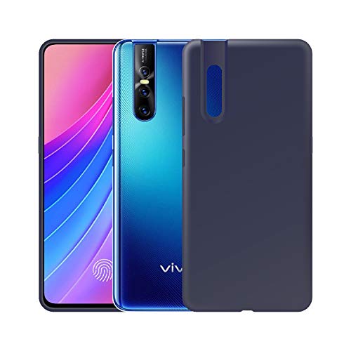 Image of Case Creation Luxurious OG Series for Vivo V15 Pro Case Cover,Anti-Dirty Slim Case Frosted Matte Cute Candy TPU Raised Bezel (Splash of Color) Back Cover for Vivo V15 Pro -Navy Blue