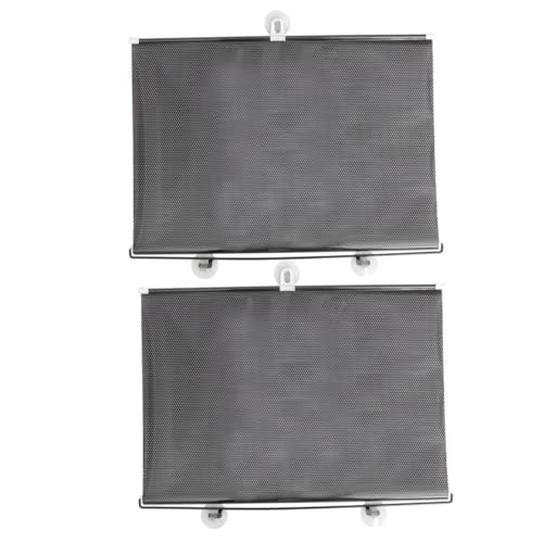 OUNONA 2Pcs Suction Cup Blackout Window Shades Temporary Sunshade Curtain for Home Travel Lightweight Portable Design Fits Windows for Bedrooms Cars
