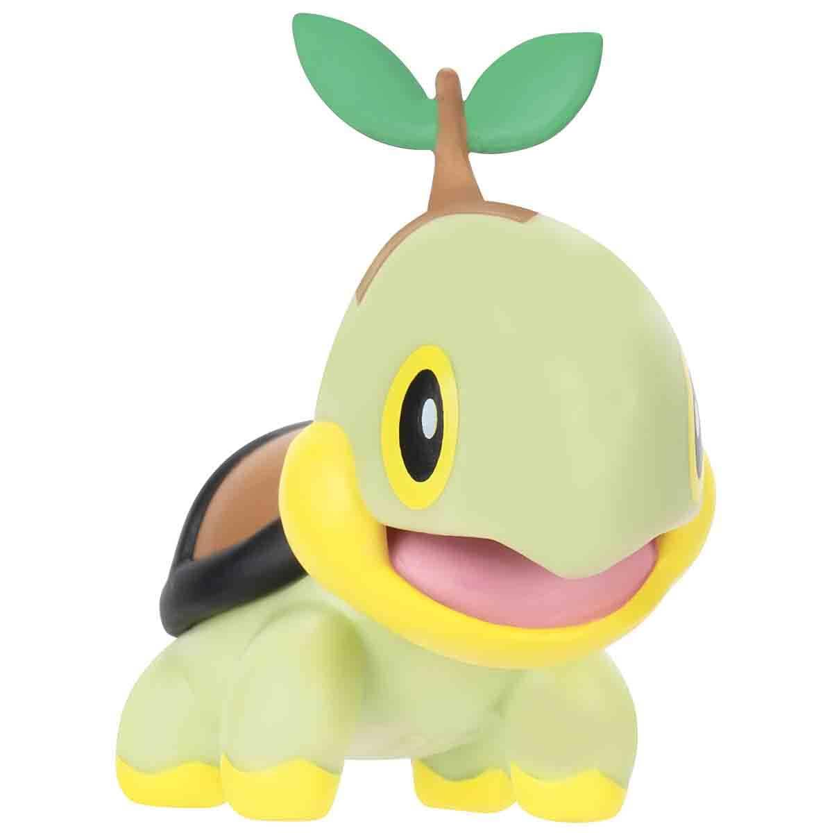 Pokémon Battle Figure 6 Pack - 5cm Figures Pawnii, Turtwig, Hoothoot, Torchic, Appletun, Squirtle - Official playset for Children 4+ Years