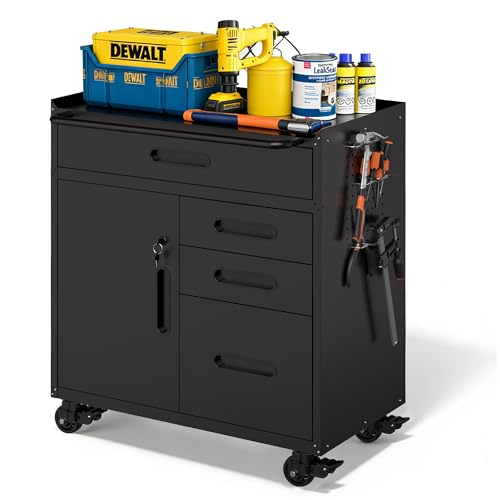 Image of Metal Storage Cabinet for Garage, Tool Cabinet, Utility Cabinet
