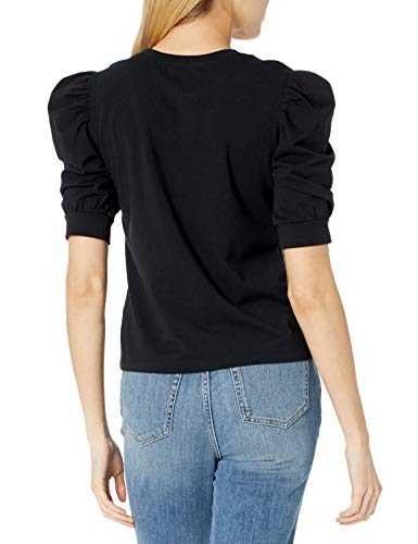 The Drop Women's Mariko Puff-Sleeve Crew-Neck Stretch Jersey T-Shirt2