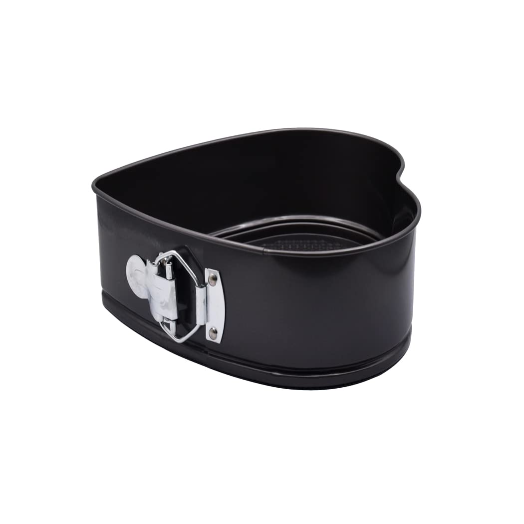 Abcsea 1 Piece Heart Springform Cake Tin, Pudding Pan, Cake Tins for Baking Non Stick, Bake Tin for Cake, Square Baking Pans for Cakes, PFOA Free, Robust 1 mm Carbon Steel, 19 cm