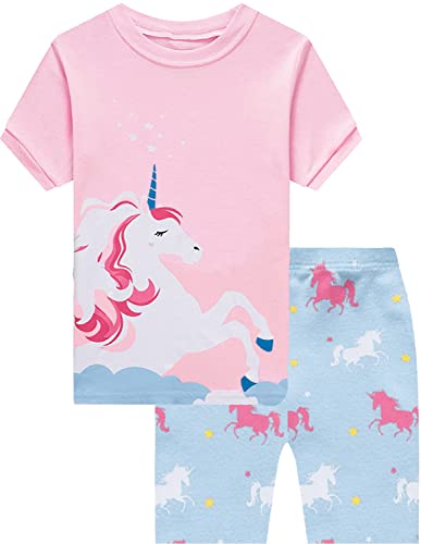 Little Hand Toddler Baby Girls Pajamas Kids Short Sets Cotton Pjs Sleepwear Summer Clothes 2-7 Years