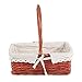 ABCFR Panier Pique-Nique en Osier tissé en Jacinthe d'eau Panier de Rangement tissé à la Main en jonc de mer Naturel en Osier pour vêtements,Jouets,Rangement de Jouets,1pcs,Marron