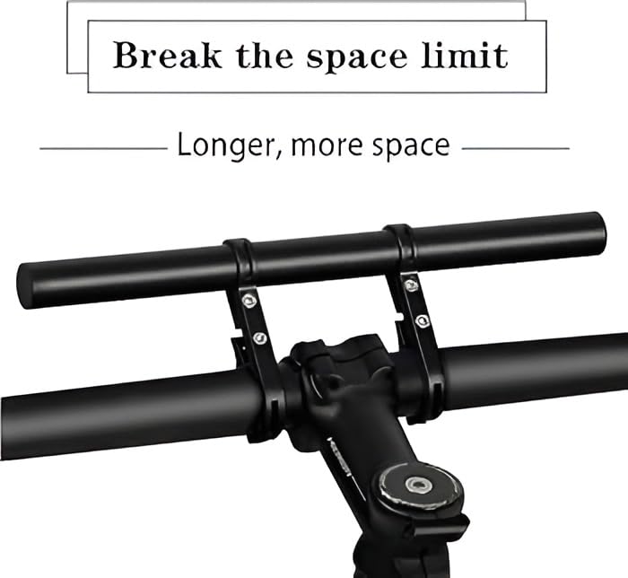 Adjustable Handlebar Stem Riser/Extender - Improve Cycling Posture & Comfort। handle extension (Alloy, Black, 1set) 1