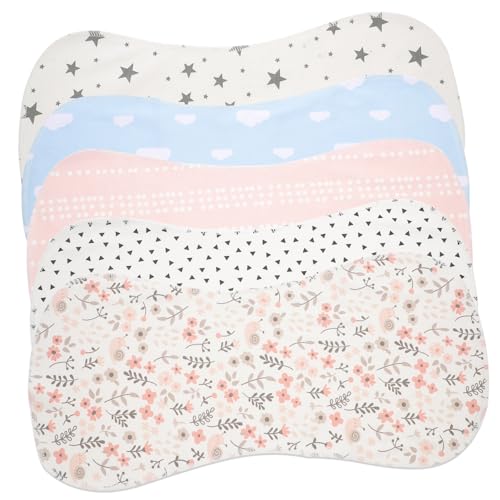 OFFSCH 5 piezas Paños Eructar Niña Algodón Suave Doble Cara Protección Ropa Para Recién Nacidos Niñas Color Aleatorio Color Aleatorio