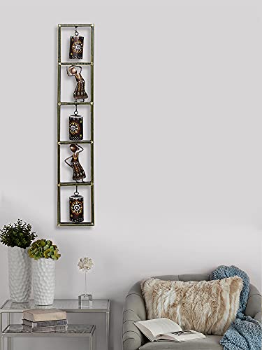 Image of Dancing Tribal Women Decorative Iron Wall Hanging