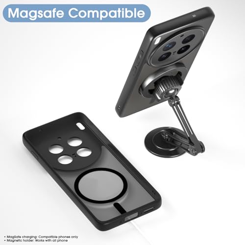 Image of Amazon Basics Back Cover for Vivo X300 Pro 5G Compatible with Mag-Safe Smoke Back | Shockproof Design | Hard Transparent Back Case (Black Smoke Mag-Safe)